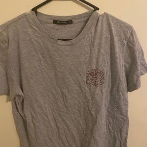 Grey OBEY rose T-shirt